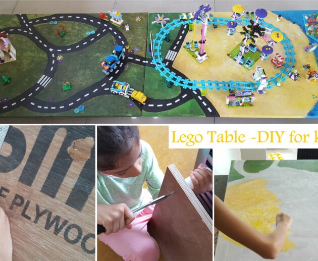 DIY for kids -making a lego table for storing toys