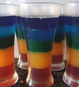Rainbow Jelly with Gelatine
