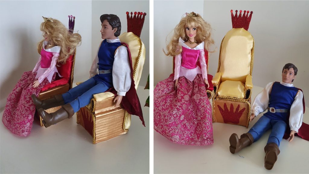 Best out of waste Barbie doll princess throne