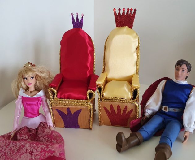 Best out of waste Barbie doll princess throne