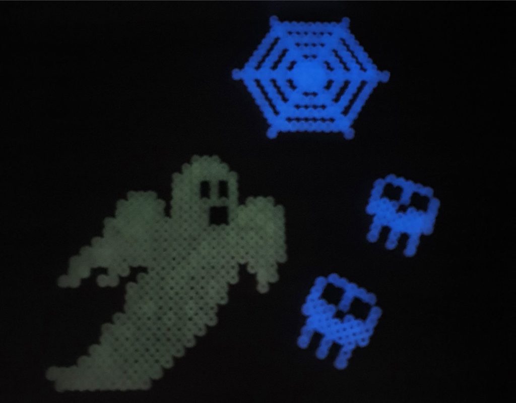 Spider and Spiderweb Perler Bead Pattern - Glow in the Dark!