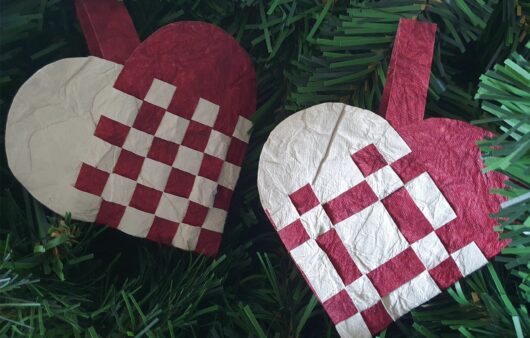 Flettede Julehjerter Pleated Christmas Hearts How to Make it
