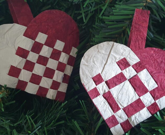 Flettede Julehjerter Pleated Christmas Hearts How to Make it