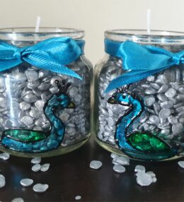 DIY Glass Painted Candle -Perfect for Diwali