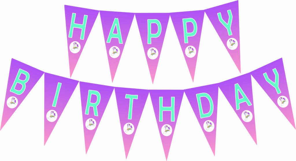 unicorn birthday banner FREE printable