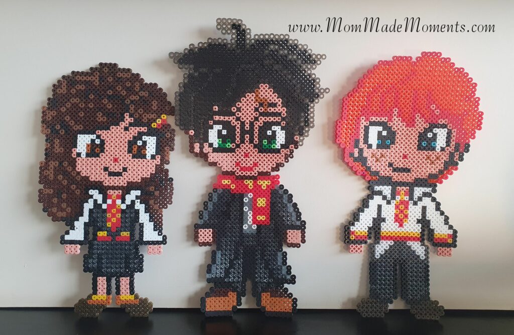 Harry Potter Perler Beads Harry Potter, Ron Weasley and Hermione Granger