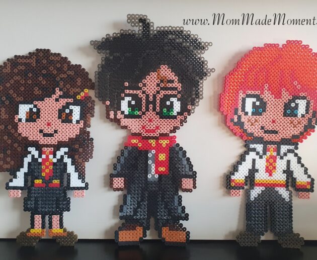 Harry Potter Perler Beads Harry Potter, Ron Weasley and Hermione Granger