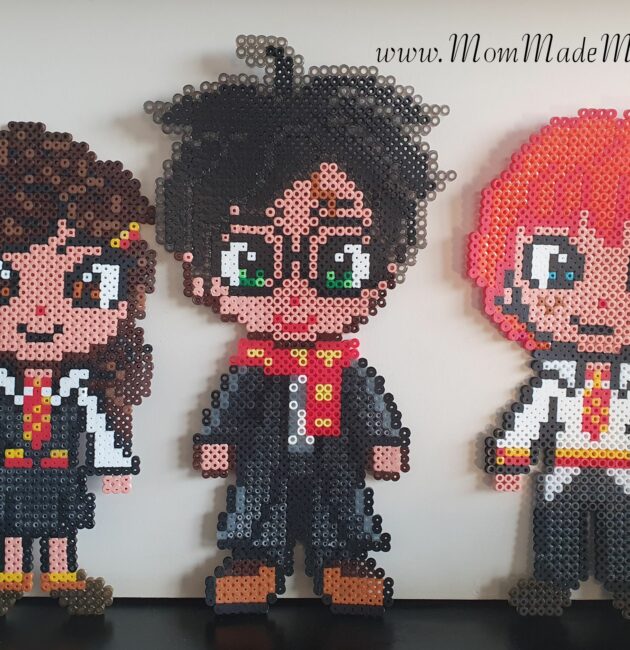 Harry Potter Perler Beads Harry Potter, Ron Weasley and Hermione Granger