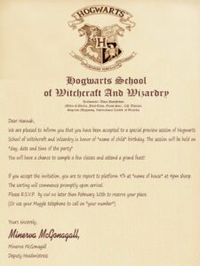 The ultimate Harry Potter Party Invitation what to write in the invitation