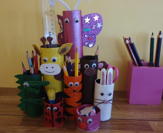 Best out of waste pencil holder