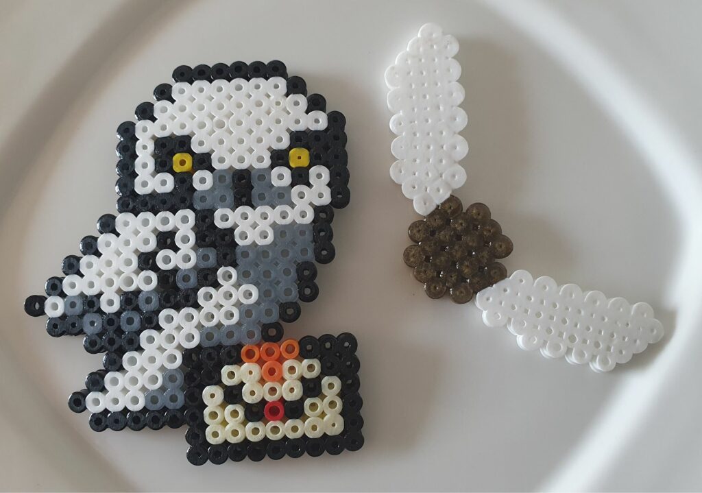 Hedwig Owl and Golden Snitch Harry Potter Perler Beads