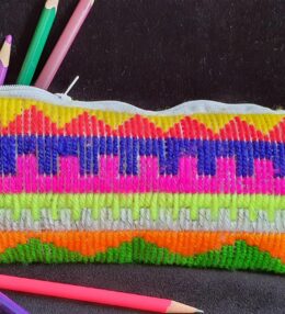 Hand Embroidered Pencil Case