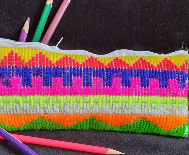 Hand Embroidered Pencil Case for Kids