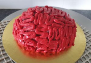 How to make a Halloween Brain Cake6